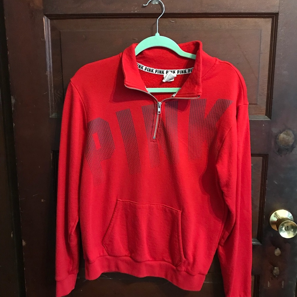 Red PINK Quarter-Zip
